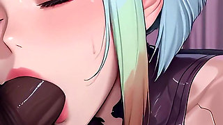 Lucy Kushinada Juicy Blowjob, Mouth Full of Cum Cyberpunk: Edgerunners