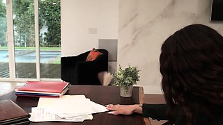 TRANSFIXED - Gorgeous Trans Eva Maxim Fucks Stacked Redhead