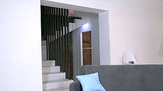 Russian blonde teen oily masturbation
