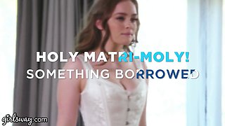 Girlsway Mary Moody is cheating with her sister-in-law while attempting wedding dresses