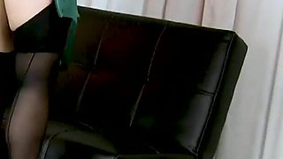 American and Redheaded MILF Jessica Stuffs Her Hairy Cunt