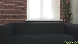 Tempting teen maid Iva Zan exposes pussy for fuck