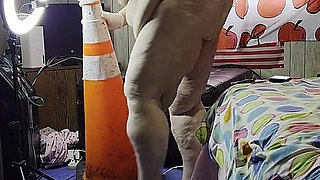 Whore Hopping on That Construction Cone When Shes Alone