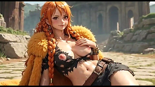 Ai Compilation Nami Outfit Elbaph Nude Shiny Skin Sensual NSFW