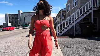 Tera amateur brunette girl public posing