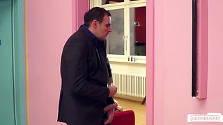 Mr Big's Blonde Allure Sparks Intense Passion in German Office