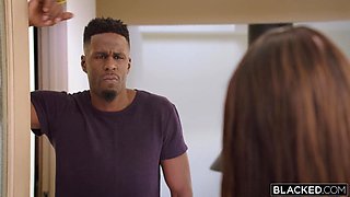 Taking his big black dick in her mouth and pussy riding it all day