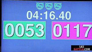 Wrestling Ebony dyke fights white babe in wrestling are