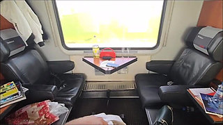 Caught on a Train - Blowjob
