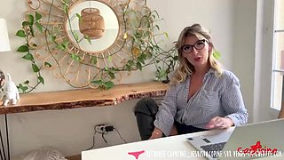 Hot Blonde Teacher Dominates Student with Strapon in POV Roleplay