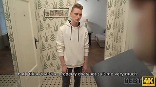 Debt4k. women hubby permits debt collector to taste her narrow crevasses