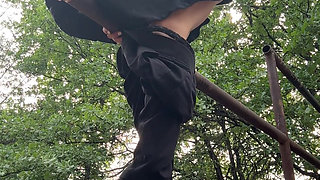 Petite MILF Gets BBC Railing in the Woods!