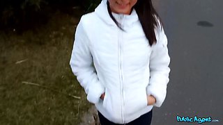 Publicagent - young college babe with narrow small body practices her first fat schlong in motel room