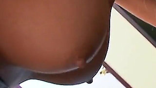 Lucky man with massive cock fucks the shaved cunt on this big tit blonde slut