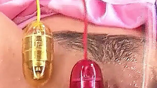 Asian teen made to squirt with toys at BDSM party