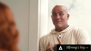 Lauren Phillips Stepmom Cheating Caught! Redhead MILF Fucks Stepson With Husband - Blowjob & Doggystyle