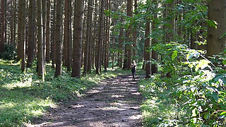 New Video: Brazenly Grabed While Jogging! Hiker Gives Me a Creampie! I Was Jogging in the Woods When He Whistled