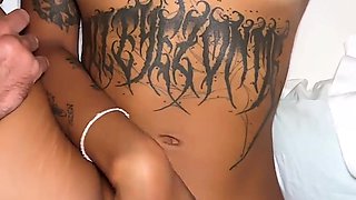 Tattooed latina with perfect ass, took his big cock inside it in a couple positions POV