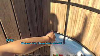 Beach Fun in Stall with Hot stepmom, While she is changing her cloth