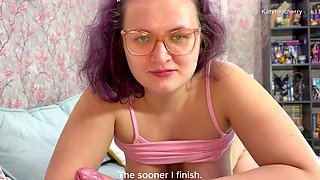 Dont cum in my pussy, stepbrother! Stepbrother helped his stepsister cook pizza