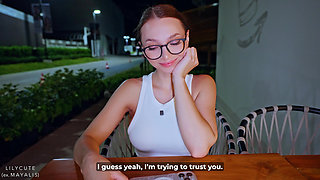 Looks Like We Got Caught - Fucked Her to Squirt on the First Date in a Public Toilet