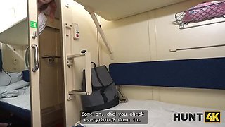 Redhead teen Mia Murkovski cheating on train with stranger - POV fuck and striptease in HD