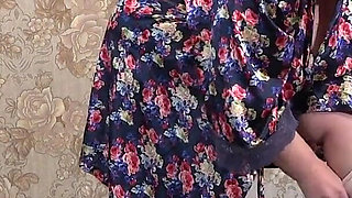 A Mature Wife Is Getting Ready for a Christmas Party and Trying on a Nurse's Uniform. Does She Want to Get Fucked There? PAWG.