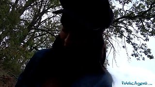 Public agent throatful of jizz and fuck for stunning brunette stunner sasha colibri