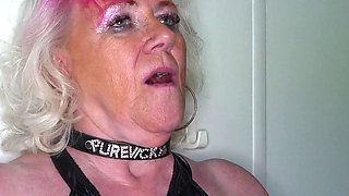 Granny Fingers Fat Ass While Sucking Dripping Cock