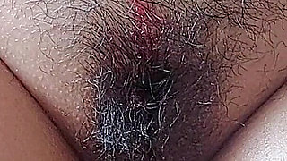 POV: I Give Her an Orgasm with My Fingers on Her Hairy Pussy While She Relaxes