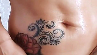 A Hot Brunette Masturbates with a Monster Dildo