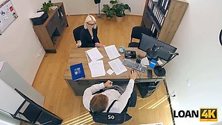 Loan4k. amateur office porno with a bitchy cheater and a loan manager