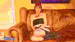 Petite Redhead Cathrine Messy Oral Tease Thirsty Swallow!