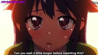 Young Japanese schoolgirl's uncensored hentai encounter featuring creampie and big tits