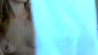 Amateur blonde masturbates on webcam