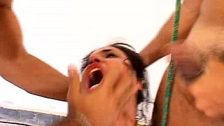 Brunette hardcore blowjob