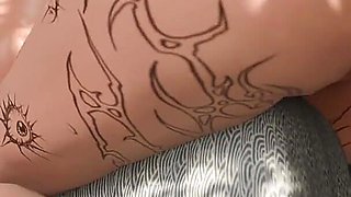 Robaatoo Tattooed Goth Nympho with Big Booty Gets Intense Anal Sex From Huge Black Cock