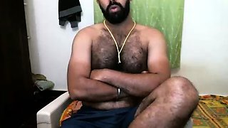 Tattooed gay bear fucks muscled guy