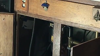 Lucky plumber fucked by cute slut