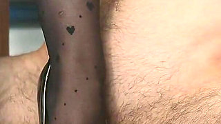 High Heels Sexy Legs in Nylons Footjob