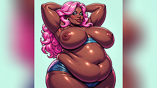 Chubby Black Women Art