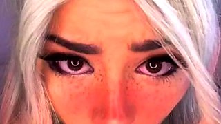 Amateur blonde teen girlfriend toyed and facialized