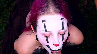 Messy Deep Throat Clown Blowjob