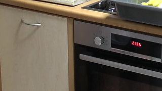 Finally Lift Her Skirt and Fuck My Stepmom in Kitchen