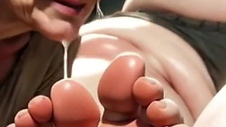 Old Granny Foot Worship on Obese Woman - Granny Extremely Horny