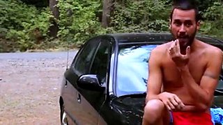 Big-Cock Hunk Jerks Off Outdoors