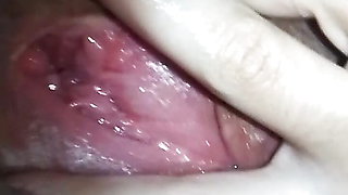 Teasing my pussy with a dildo, ultimate orgasm