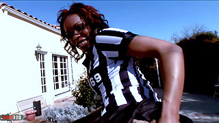 Black threesome with double penetration for ebony babe vanessa monet