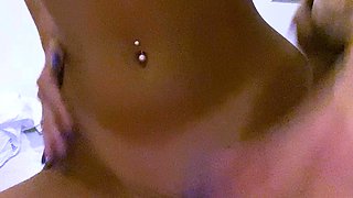 Big Boobed Blonde Masturbates With A Dildo In The Bathroom