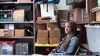 Fake pregnant teen busted and fucked by a security guy